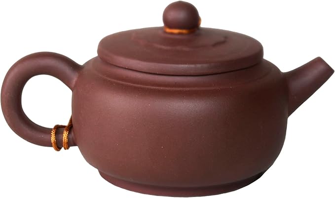 Zisha Clay Teapot Chinese Tea Pot Ceramics Purple Sand Pot Kungfu Tea Kettle Filter Loose Tea (8oz)