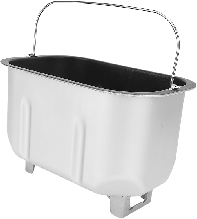 Pwshymi Stainless Steel Anti Stick Coated Bread Machine Baking Bucket with Double Mixing Bread Bucket for Home Bakers and Commercial Bakeries