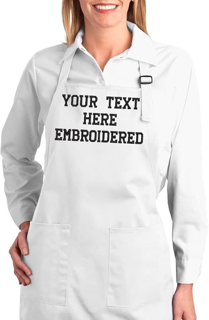 Personalized Apron with Custom Name or Any Text. Chef, Cooking, Grilling, or Baking Gift