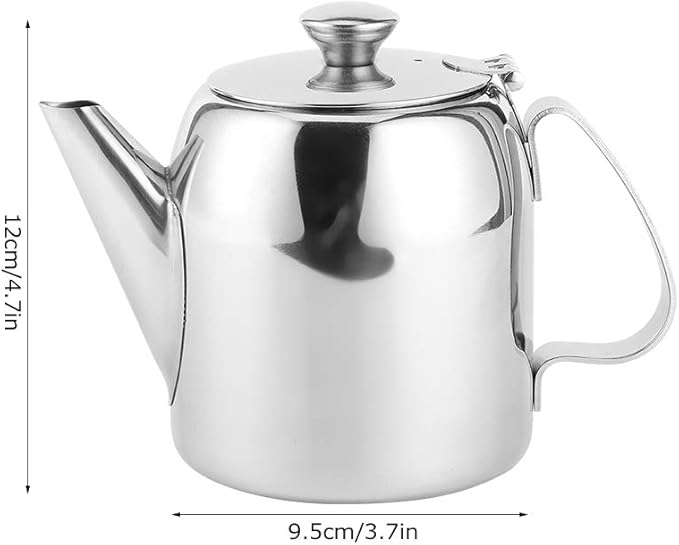 Stainless Steel Tea Kettle, 20 oz (500ml) Stovetop Teapot with Short Spout and Mirror Finish, Leak-Proof Coffee Pot and Carafe for Home, Kitchen, Hotel, Restaurant Use