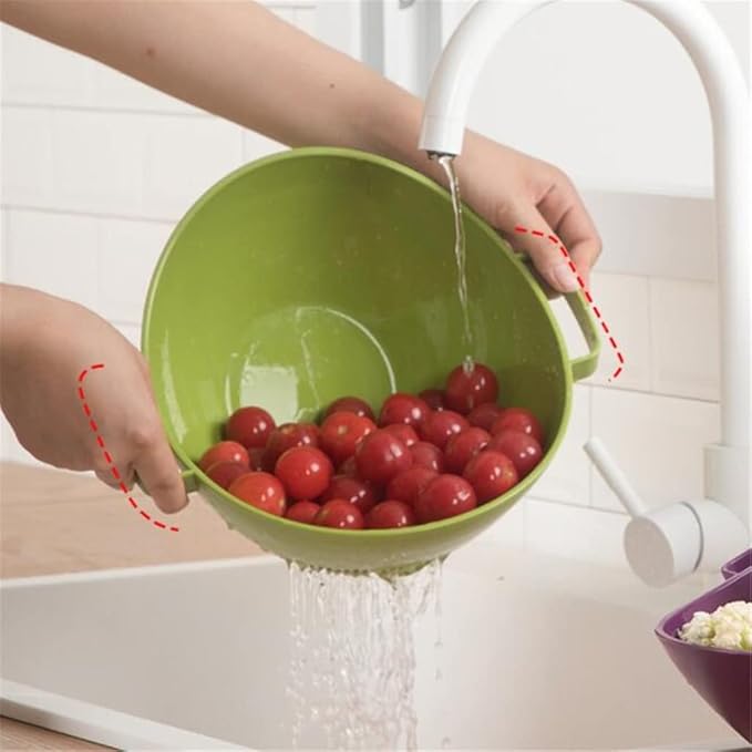 JSEIAJB Kitchen Washing Basin Vegetable Draining Basket Vegetable Filter Basket Washing Basket(D)