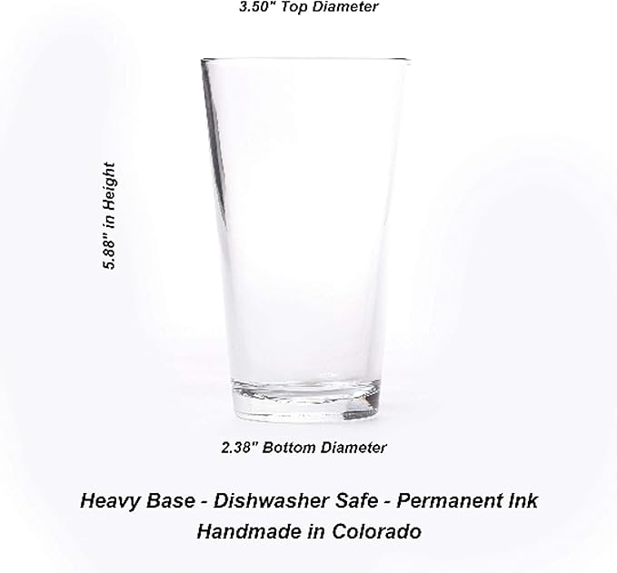 Black Lantern Rustic Bigfoot Pint Glass Set 16oz Beer Glasses for Craft Beer Lovers | Set of 2 Dishwasher-Safe Mixing Glasses