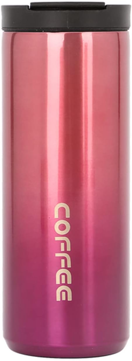 350ml/500ml Double Stainless Steel 304 Coffee Mug Leak-Proof Mug Travel Portable Thermal Cup Insulation Water Bottle(Purple 500ml)