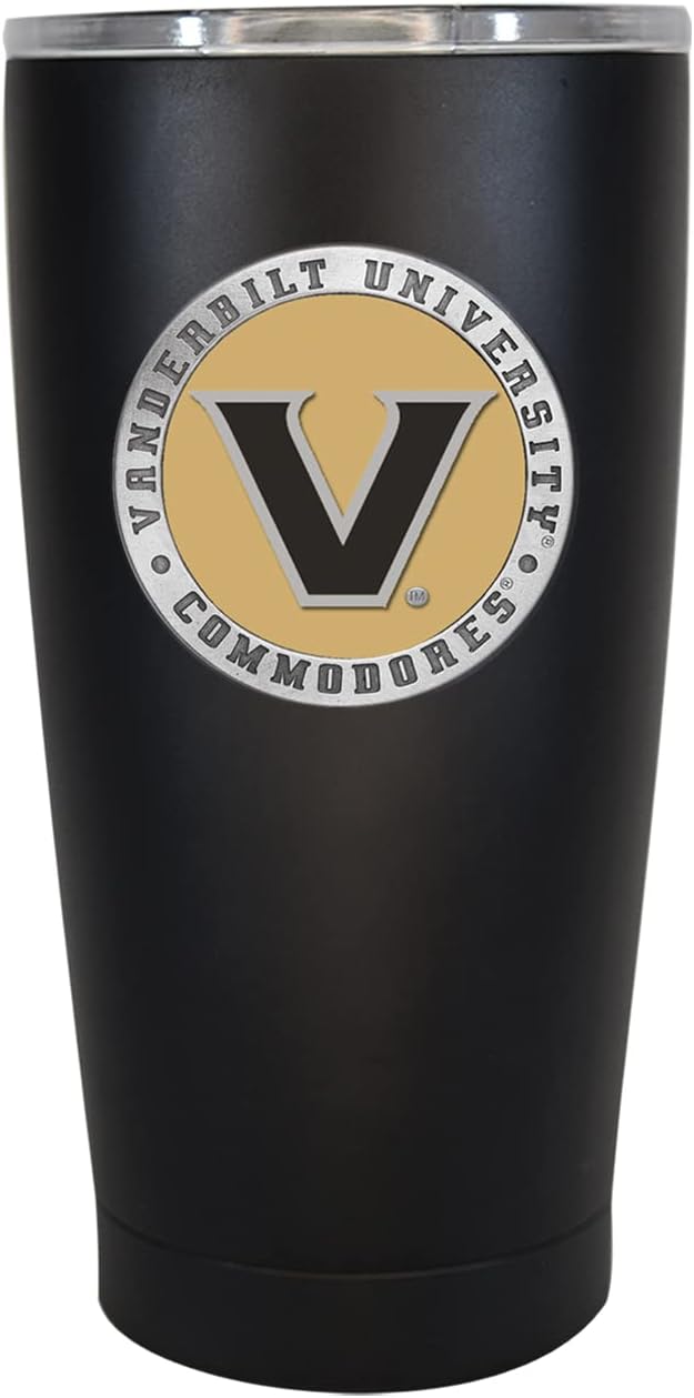 Heritage Pewter Vanderbilt 15 oz. Tumbler - Durable Insulated Tumbler Cup for Cold & Hot Drinks | Thermal Travel Mug for Coffee | Intricately Crafted Metal Pewter Inlay