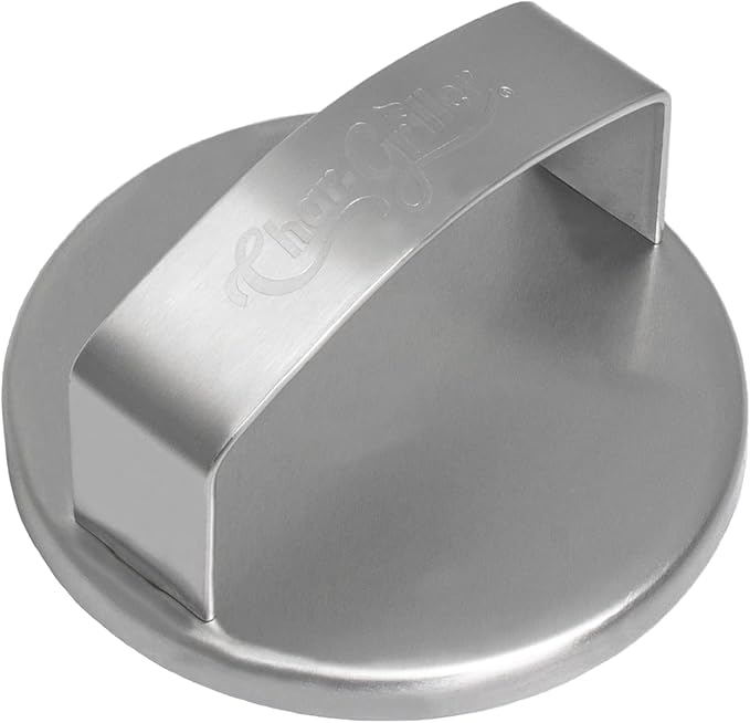 Char-Griller 8813 Flat Iron Griddle Burger Press Outdoor Kitchen Accessory