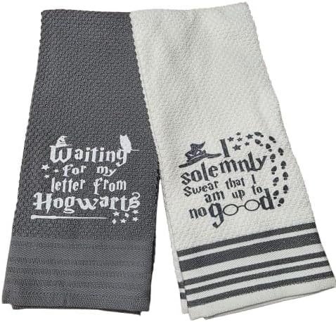 Harr* Potter Kitchen Decoration/Harry Potte* Kitchen Towels/H Potte* Bathroom Towel Set (Gray and White)