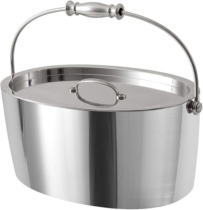 Crafthouse by Fortessa 12" x 5.25" Ice Bucket w/Handle and Drain Tray, Stainless
