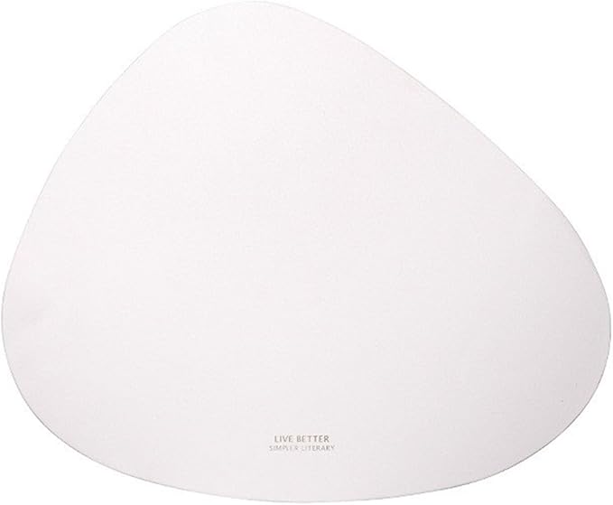 Decorative Coffee Coasters PU Leather Placemat European Style Table Mat Home Decoration(White Big)