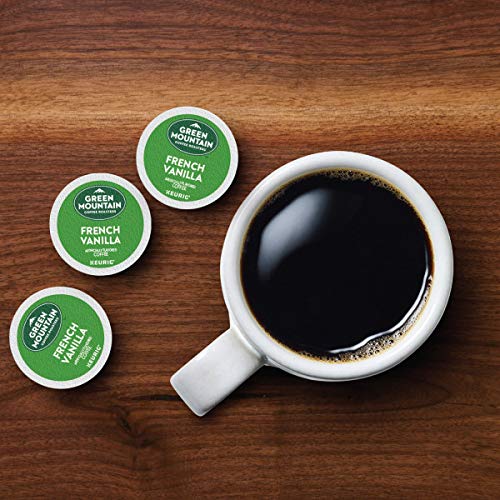 Green Mountain Coffee Roasters French Vanilla, Single-Serve Keurig K-Cup Pods, Flavored Light Roast Coffee, 24 Count