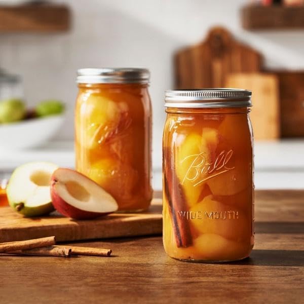 Ball Wide Mouth Glass Mason Jars with Lids and Bands, Used for Canning, Pickling, Juice, Jam, Jelly, Quart Size 32 Ounce (Pack of 36)