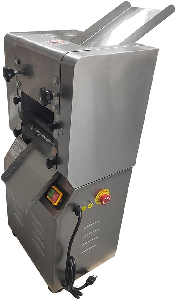Commercial Electric Noodle Machine High-speed Press Dough Machine with Stainless Steel for Pasta,Dumpling Skin,Noodle,Bread Electric Dough Sheeter 2.2KW 110V