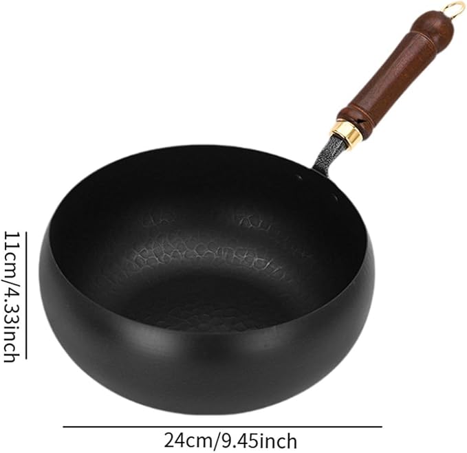 Wok Pan Chinese Wok Boiling Non Stick Skillet Uncoated General Cooking Wok Induction Cooker Gas Stir Fry Pan Round Bottom Wok, Wok Pan