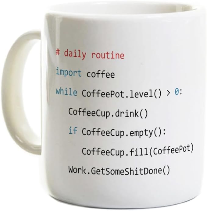 Python Programmer Coffee Mug - Software Developer Gift - Computer Science