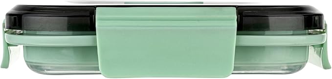 Restaurantware-Fresh Hero 23.8 Ounce Storage Containers, 1 Durable Airtight Food Containers - Microwavable, Freezable, Green Plastic, Collapsible, Dishwashable, With Vented Lids