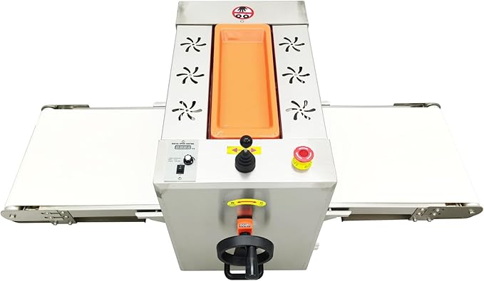 Mini Commercial Dough Sheeter, Desktop Electric 350mm Dough Pressing Machine, Reversible Roller Pastry Machine Thickness Range 0.04"-0.94"with 49.2 * 13.8" Belt for Baking Pastry 110V