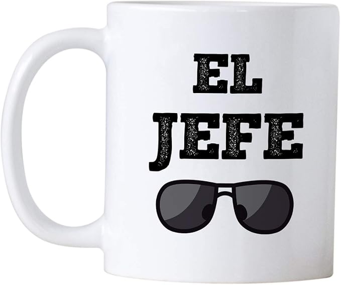 Casitika Mug Idea for Boss. El Jefe 11 oz Coffee Mug. Funny Saying in Spanish for The Bosses. Regalo para Tu Jefe. (White)