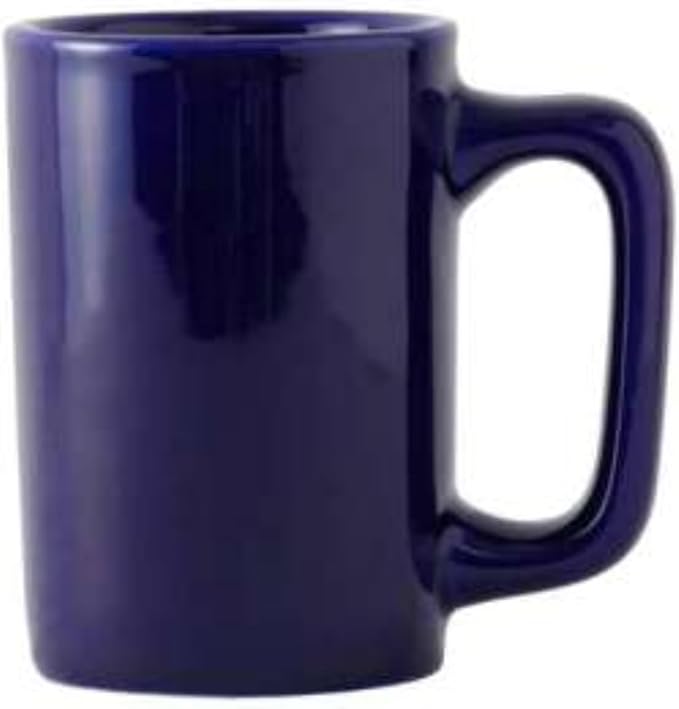 Tuxton China BCM-1007 Texan Mug, 10 oz., 3-1/4" Diameter x 4-1/2"H, Microwave and Dishwasher Safe, Oven Proof, Fully Vitrified, Ceramic, DuraTux, Cobalt, Pack of 24