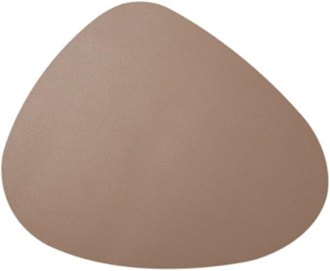 6pcs PU Placemats for Table Waterproof Non-Slip Insulation Leather Place Mats Set Nordic Style(Brown)