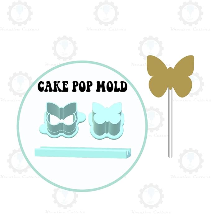 Butterfly Cake Pop Mold | Deluxe Cutter, Popper, and Tray Option (Cutter/Popper with Tray)