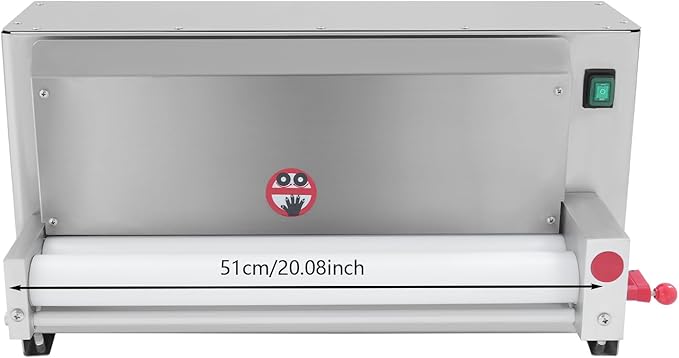 Commercial Dough Roller Sheeter for 3-18in Pizza, 450W 110V Automatic Pizza Press Shaping Machine for Noodle Pizza Bread Pasta Maker Equipment, 240-260 PCS/H