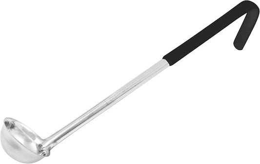 Winco Prime One Piece Stainless Steel Ladle, NSF Listed, 4 Ounce, 14.5", Red Tail