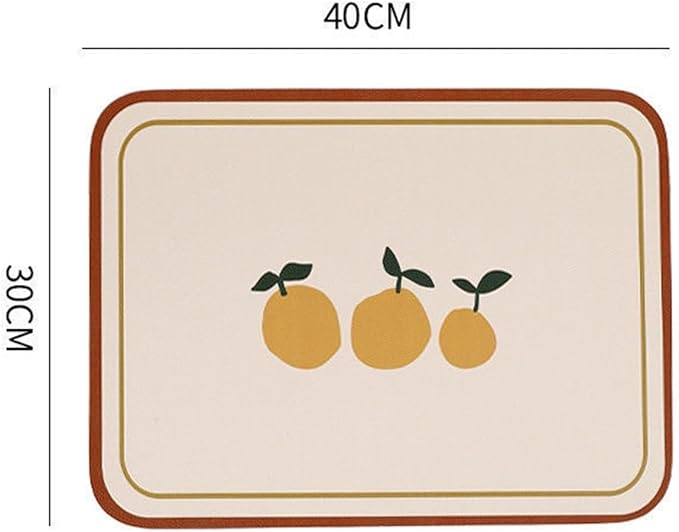 Printed Leather Placemat Style PVC Table Mat Waterproof Oilproof Heat-Insulated Plate Bowl Pad Room Decor 4pcs(B)