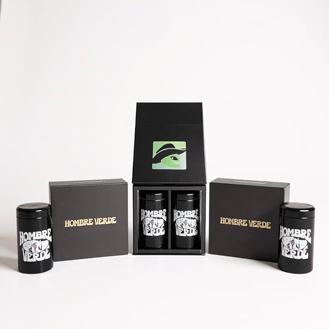 500ml (17 fl oz) Airtight UV Glass Jar – Smell Proof, Light-Blocking, Refillable Glass Container for Herbs, Coffee, Tea & Food Storage – Black UV Glass Jar with Gift Box (1 Pack)