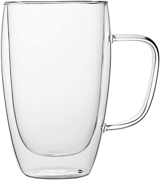 Transparent Glass Coffee Cup Milk Whiskey Tea Beer Double Creative Heat Resistant Cocktail Vodka Wine Mug Drinkware Tumbler Cups(401-450ML)