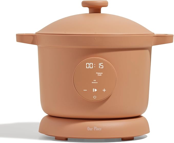 Our Place Dream Cooker | 6 Qt Ceramic Nonstick Multicooker & Pressure Cooker with Touchscreen Controls & Auto Steam Release | 4 Modes: Pressure Cook, Sauté/Sear, Slow Cook & Warm | Spice