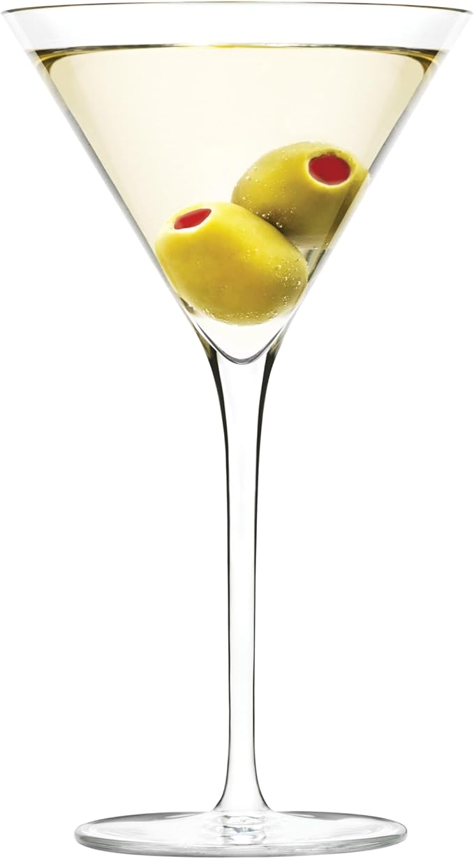 Libbey Signature Kentfield Martini Glasses, 10-Ounce, Set of 4, Made in USA, Dishwasher Safe, Elegant Cocktail Glassware, Gift Box
