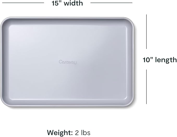 Caraway Non-Stick Ceramic Baking Sheet - Naturally Slick Ceramic Coating - Non-Toxic, PTFE & PFOA Free - Perfect for Baking, Roasting, and More - Medium (15" x 10") - Marigold