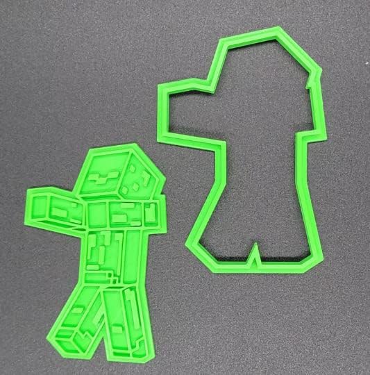 Creeper Block Square Video Game Cookie Cutter & Stamp