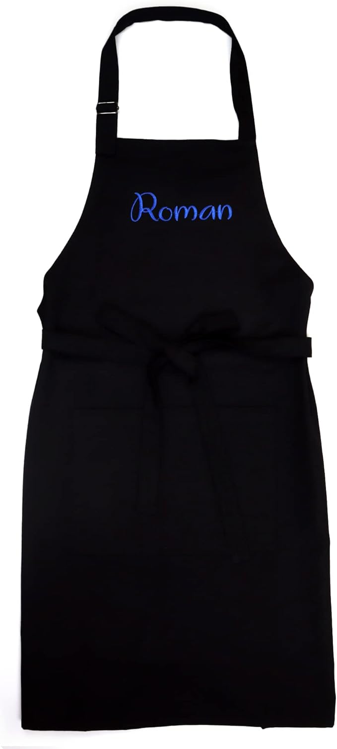 Kids Apron - Embroidered Personalized Cooking Custom Apron with Name, Adjustable, Cotton, with Pockets, for cooking