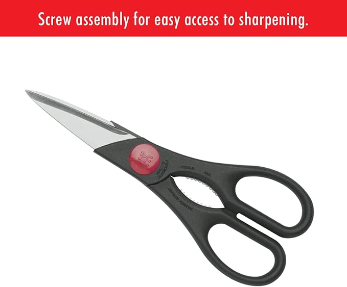 ZWILLING Twin 7.9-inch Kitchen Shears, Heavy Duty Multi-Purpose Scissors with Forged Stainless Steel Blades, Built-In Bottle Opener & Soft Grip – Dishwasher Safe for Meat, Poultry, Herbs & BBQ