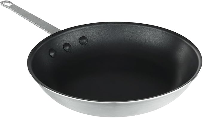 Chef Approved 10" Non-Stick Fry Pan | Fry Sauté Steak Pan Skillet with Firm Grip Riveted Handle for Kitchen Restaurant Diner Catering | Gas Oven Ceramic Cooktop Compatible | Hand Wash Only, Aluminum