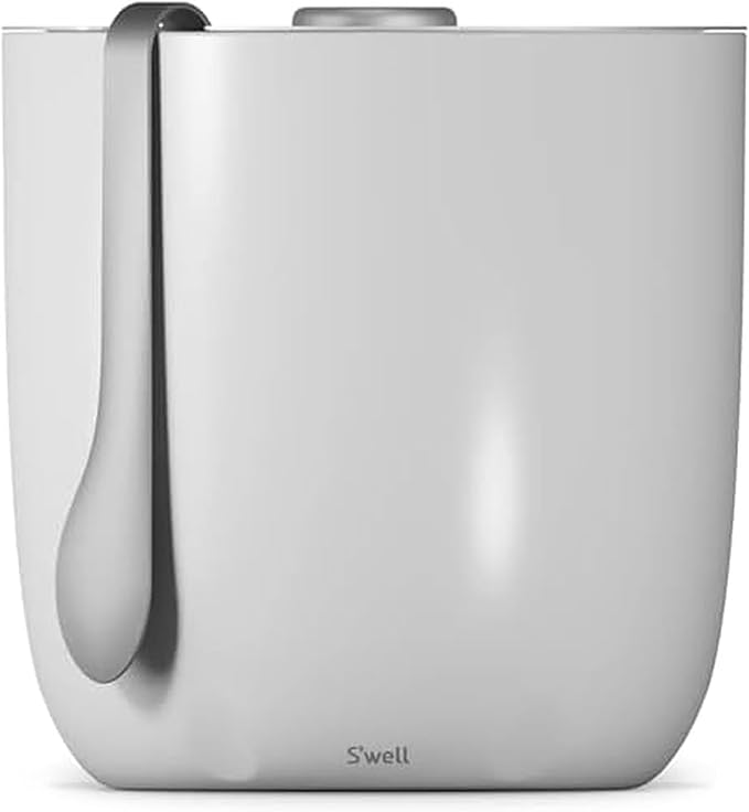 S'well Ice Bucket with Tongs, 68oz, Angel Food