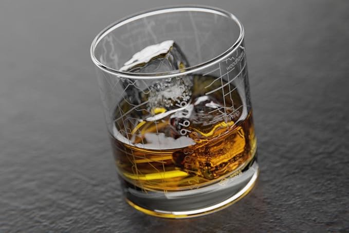 Well Told Engraved Dallas Texas Map Rocks Glass, Old Fashioned Whiskey Glass (11 oz, Clear) Etched Whiskey Glass, Gifts For Whiskey Lovers