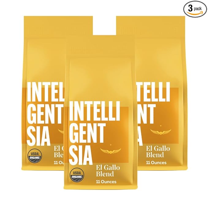 Intelligentsia Coffee, Light Roast Whole Bean | USDA Organic | El Gallo Blend | 33 Ounces | 3-Pack