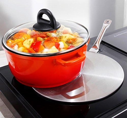 9.45inch Stainless Steel Coffee Milk Cookware Simmer Ring Induction adapter Hob Plate Heat Diffuser for Glass/Ceramic/Stailness Steel Cookware