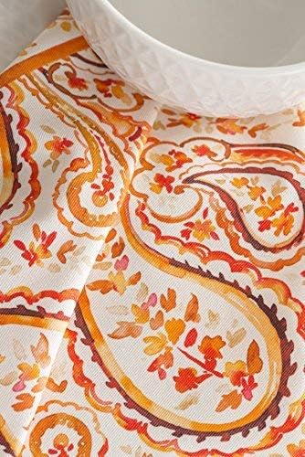 Maison d' Hermine Cloth Napkins Set of 4 100% Cotton for Thanksgiving Christmas Decorations Everyday Reusable Square Fall Napkins Cloth Washable Dinner Party (Palatial Paisley, 20"x20")