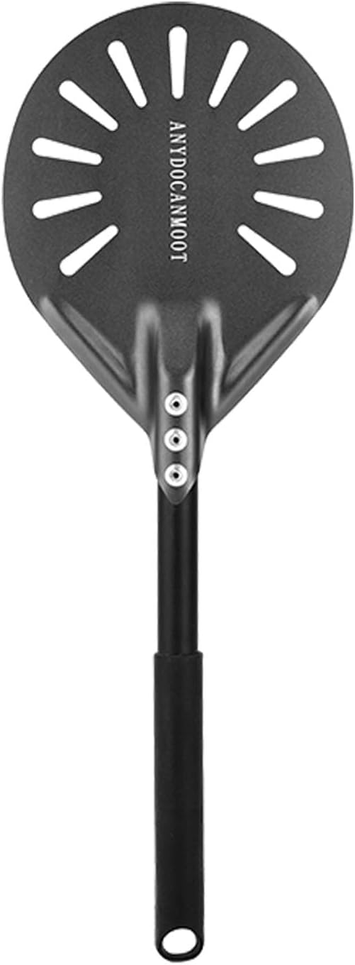 Perforated Pizza Peels 6 INCH pizza spatula paddle Long Handle Metal Pizza Spatula for Indoor and Outdoor (6 Inch)