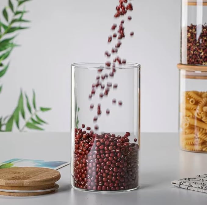 20 oz Glass Food Storage Containers with Bamboo Lid (Pack of 4)