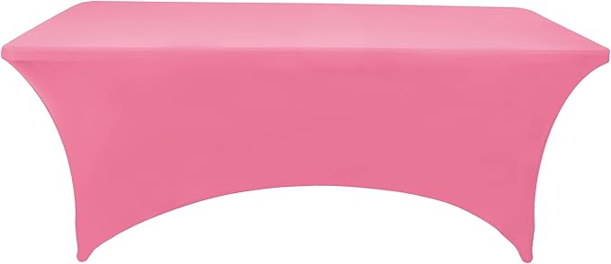 2-Pack 6ft Spandex Table Covers for Rectangle Standard Folding Tables - Wrinkle Resistant Stretch Tablecloths - Ultimate Fitted Table Protector for Parties, Trade Shows, Banquet