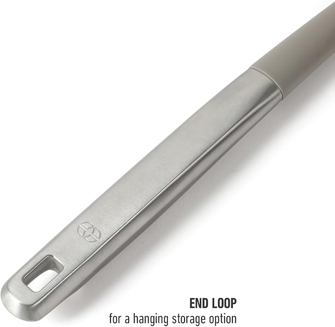 Calphalon Prime Stainless Steel Turner W/Taupe Sillicone Head