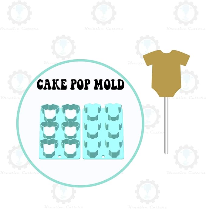 Baby Body Suit Cake Pop Mold | Single or Multi-popper (6 in 1 Multi-popper)