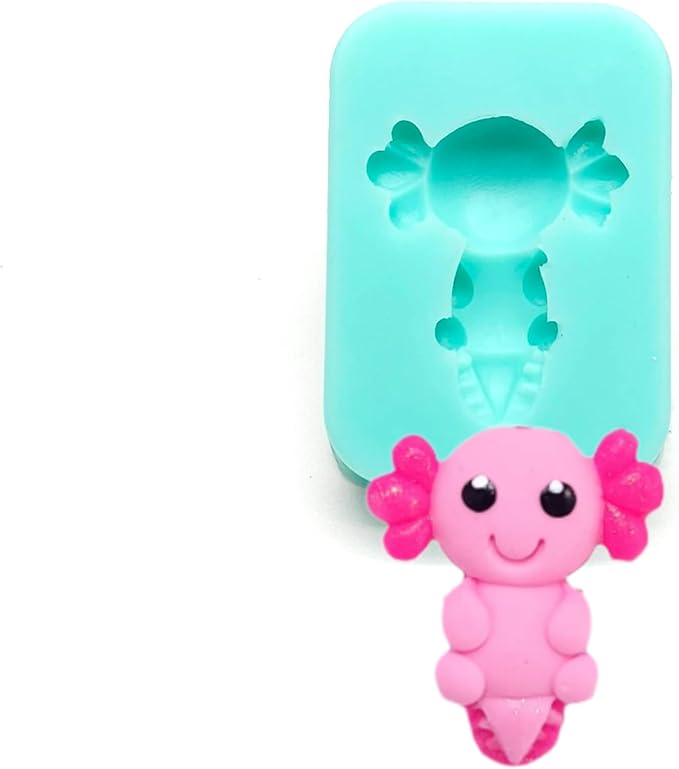 Axolotl Silicone mold Axolotl Earring ssilicone mold miniature axolotls mold Flexible mold NC060 candle embeds silicone mold soap making mold polymer clay mold