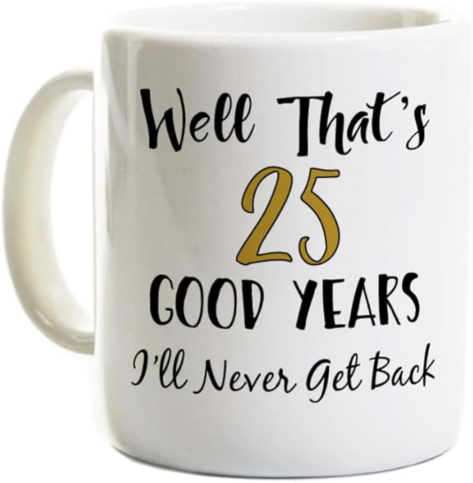 25th Work Anniversary Coffee Mug - 25 Years Working Service Anniversary