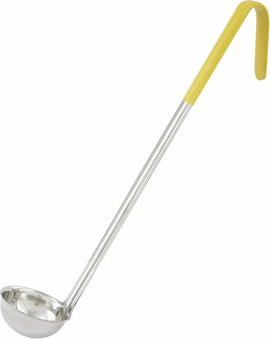 Winco Yellow Stainless Steel Ladle Handle, 1-Ounce, Medium