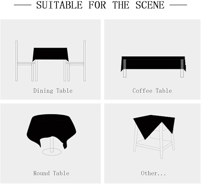 Pahajim Rustic Linen Tablecloth Cotton Rectangle Table Cloth for Kitchen Dining with Tassel Plaid Waterproof Tablecloths Rectangle/Oblong,55''x87'', 6-8 Seats