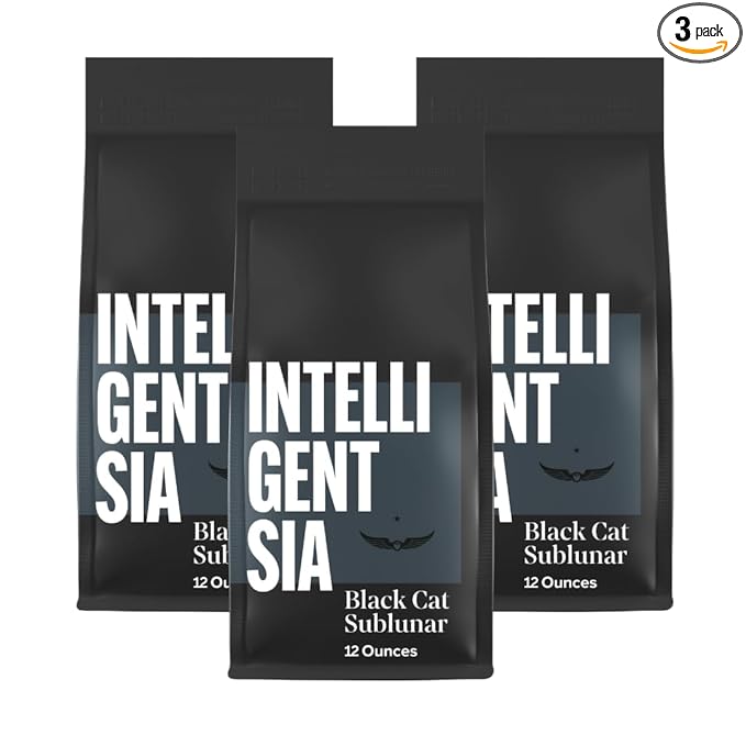Intelligentsia Coffee, Dark Roast Whole Bean Coffee - Black Cat Sublunar Espresso 36 Ounces (3 Bags of 12 Ounces)